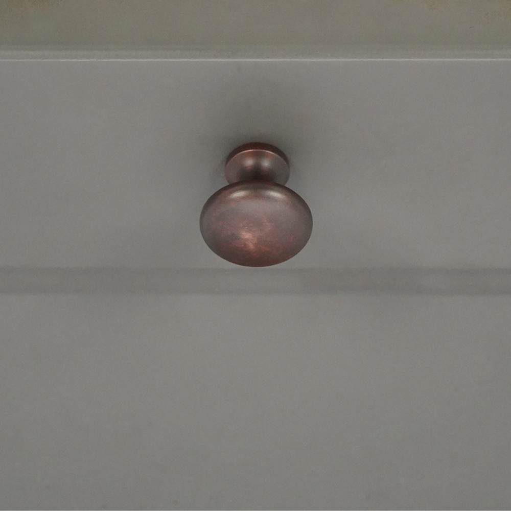 Spira Brass Mushroom Aged Bronze Small 25mm Cupboard Knob Image 2