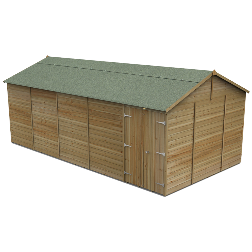 Forest Garden Timberdale 20 x 10ft Tongue and Groove Reverse Apex Garden Shed Image 1
