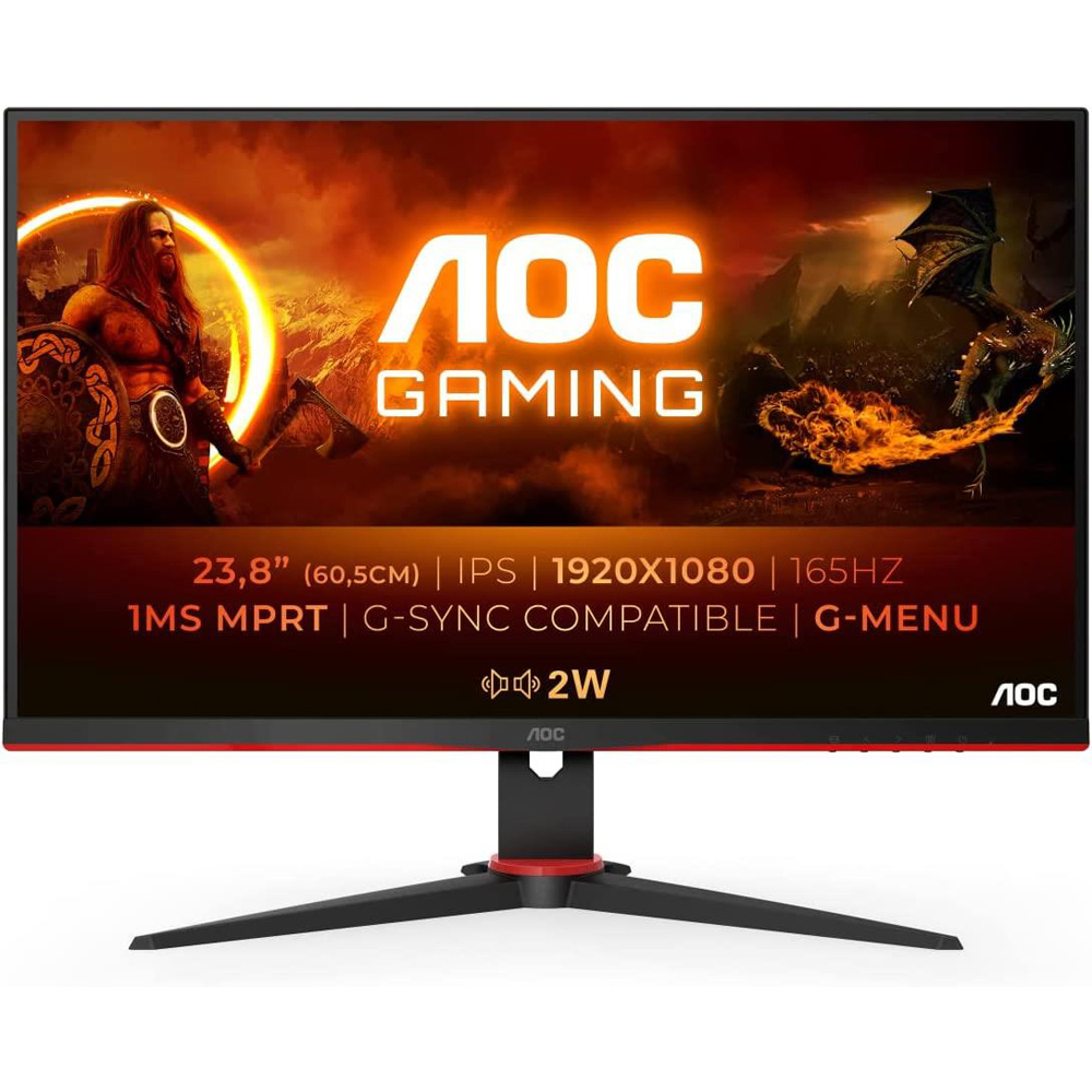 AOC 24G2SPAE Black IPS Full HD 1080p Gaming Monitor 24 inch Image 1
