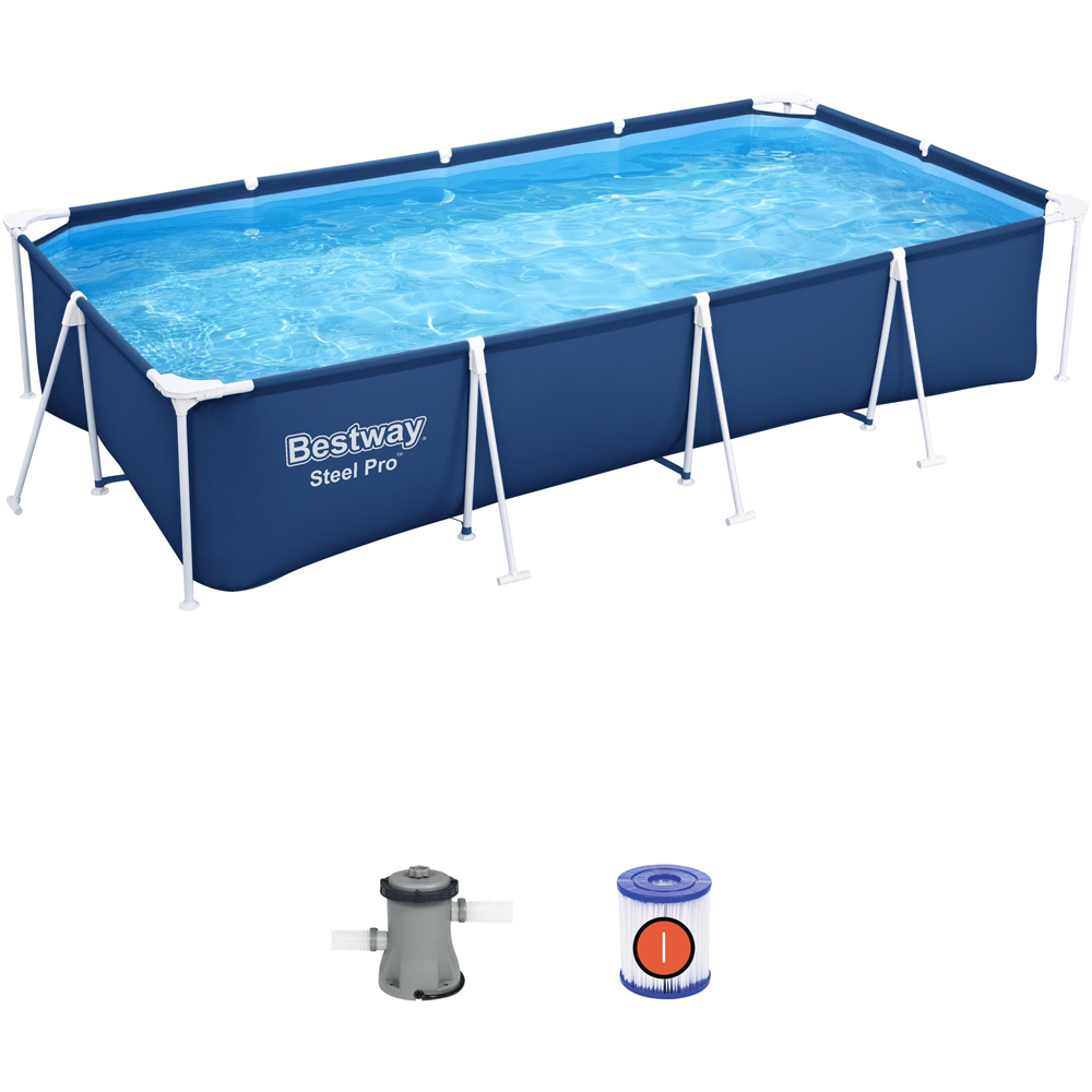 Bestway Steel Pro Paddling Pool 13.1 x 6.11ft x 32 inch Image 1