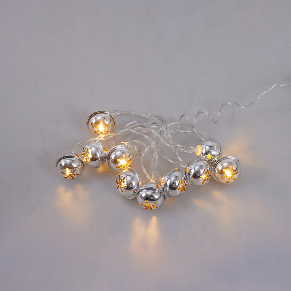 10 LED Christmas Bell String Lights Image 4