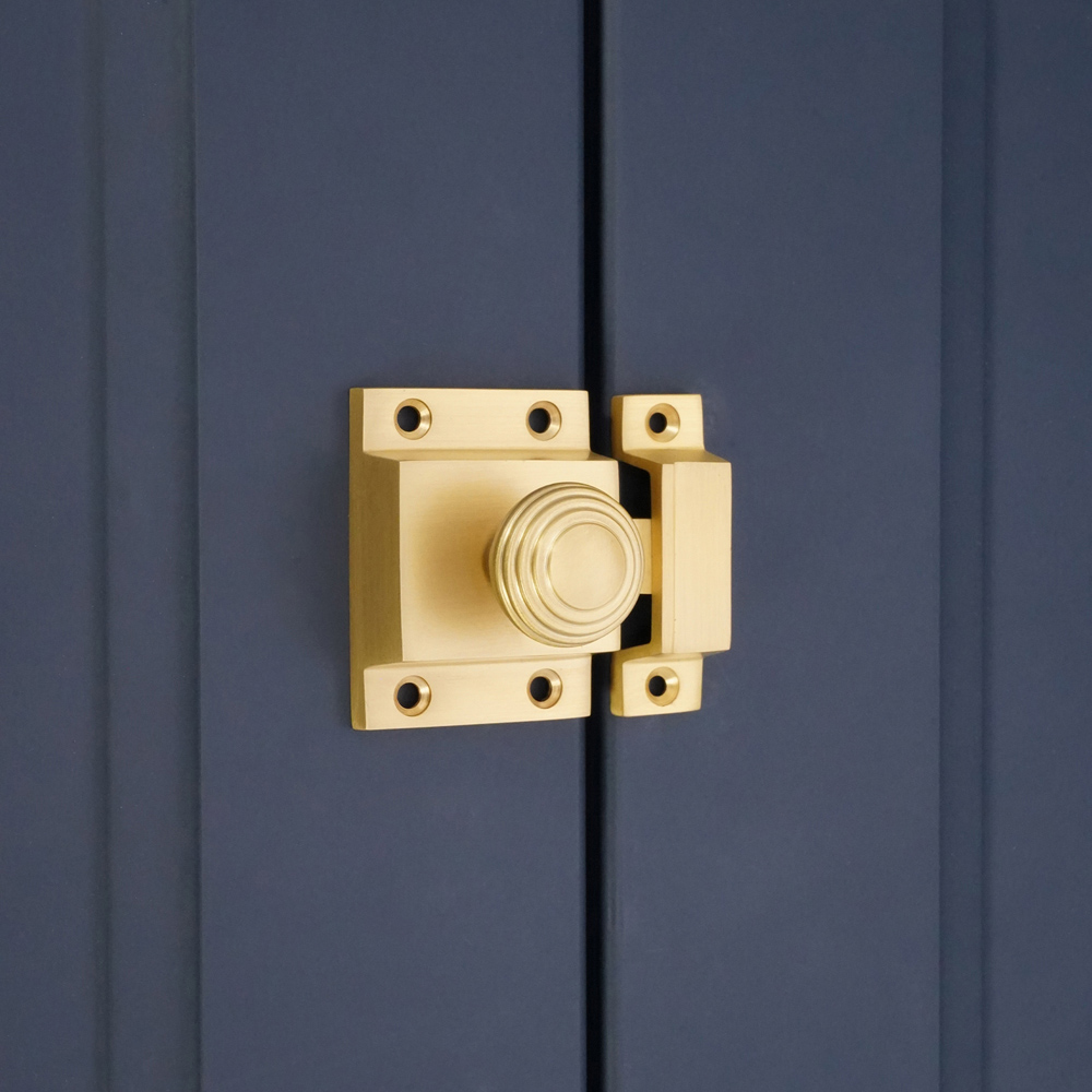 Spira Brass Beehive Satin Brass Cupboard Catch Image 2