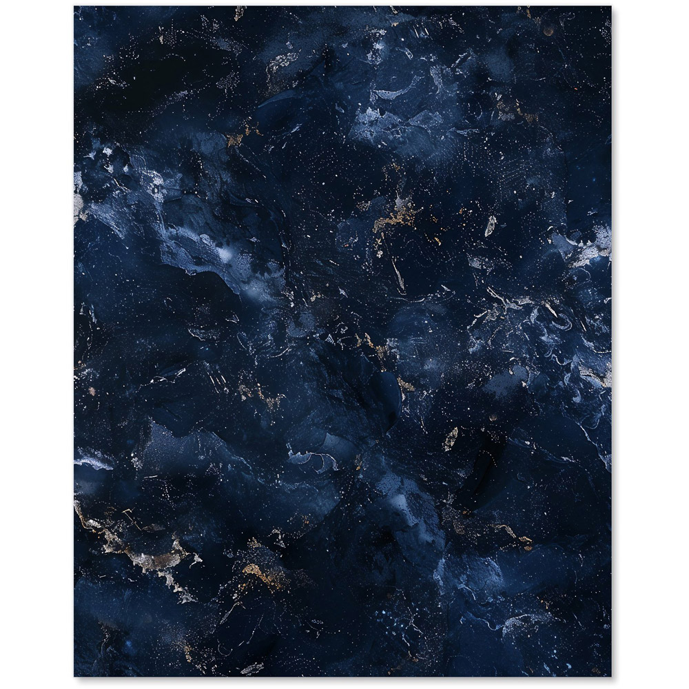 Warren Reed Designer Navy Blue Quartz Effect Glass Kitchen Splashback 75 x 60cm Image 2