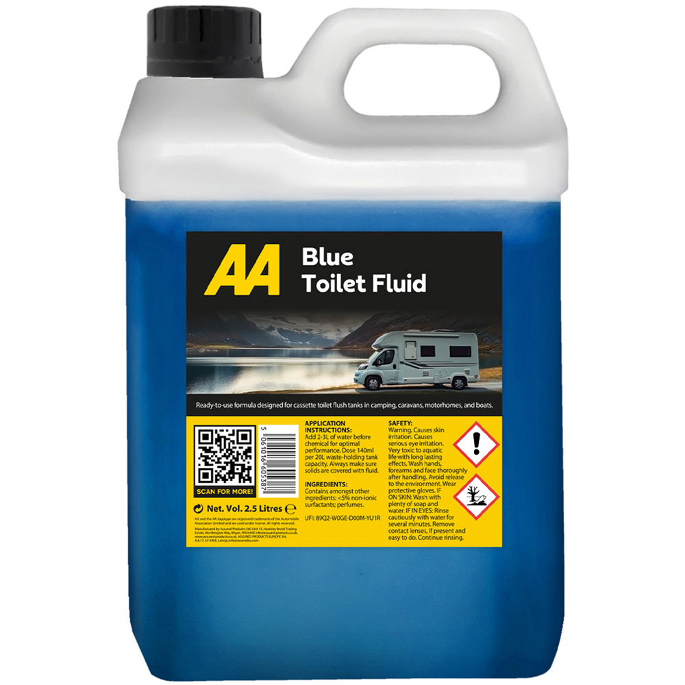 AA Blue Flush Fluid Toilet Cleaner 2.5L 2 Pack Image 2
