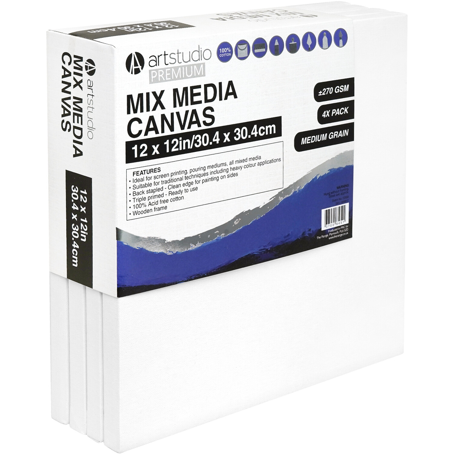 Art Studio Premium Mix Media Canvas 12 Pack Image 2