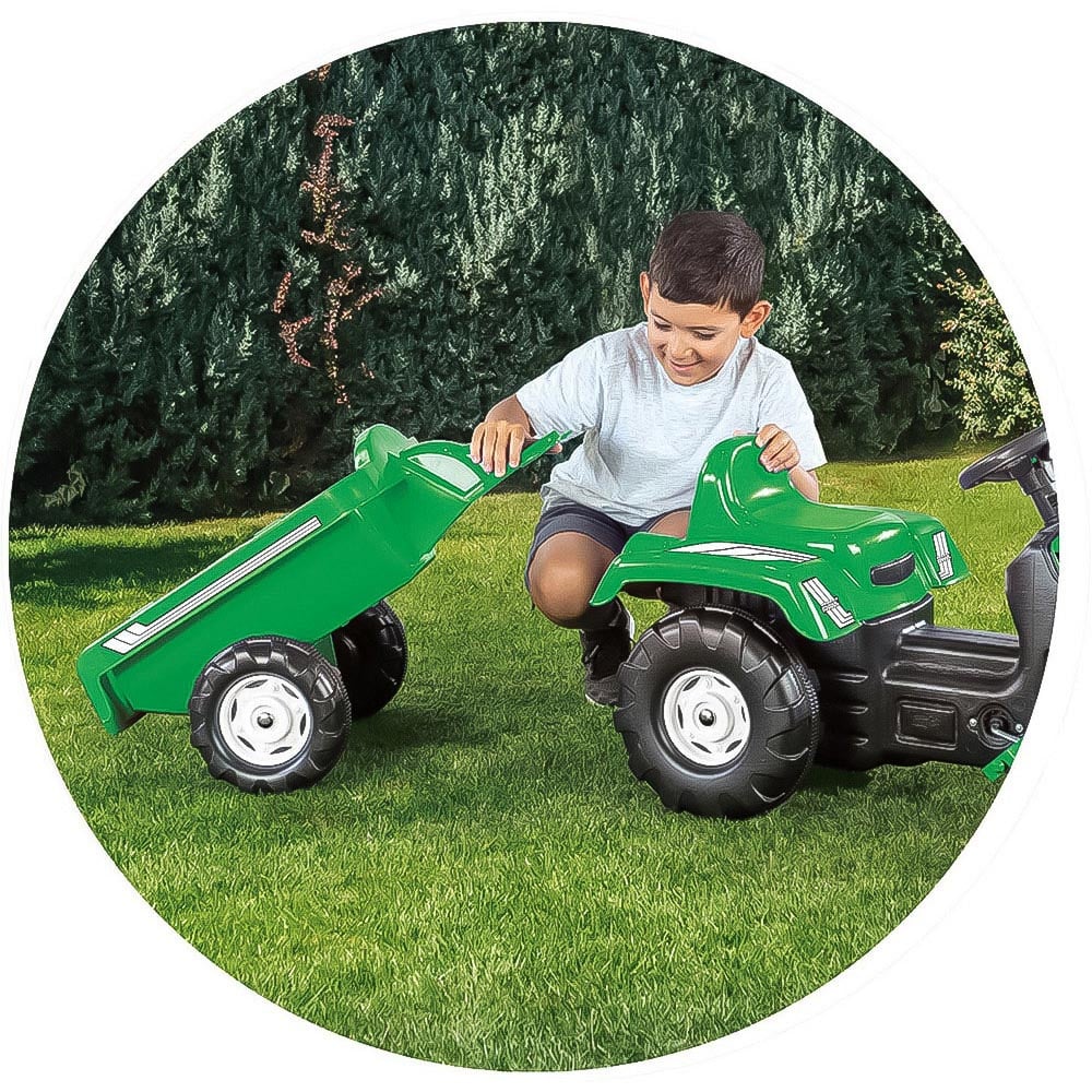 Pedal Operated Tractor and Trailer - Green Image 8