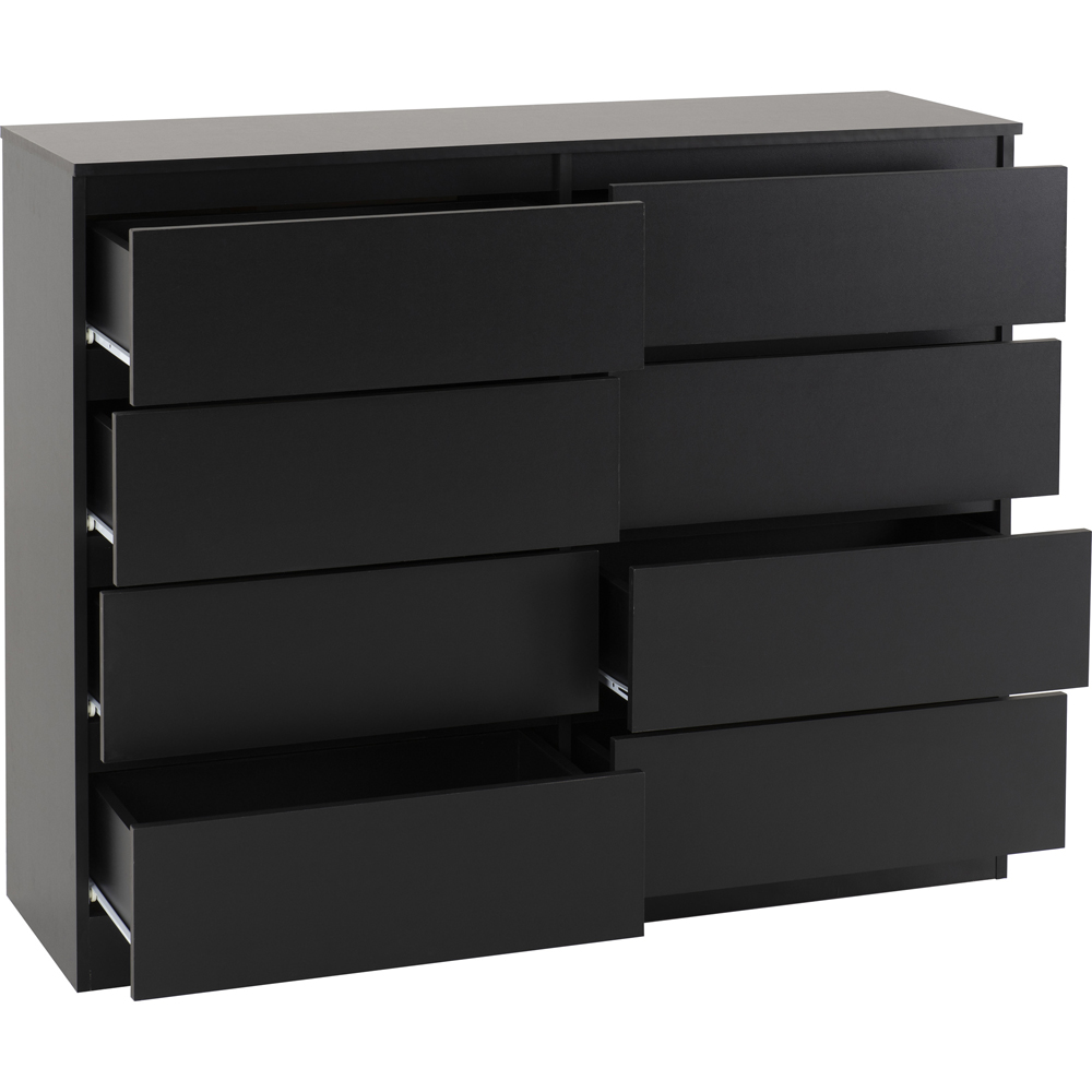 Seconique Malvern 8 Drawer Black Chest of Drawers Image 4