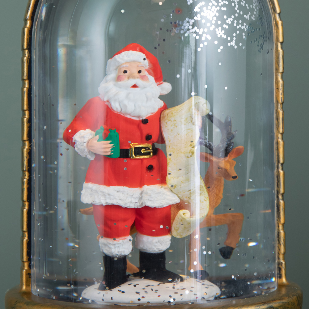 Samuel Alexander Santa and Deer Scene Water Spinner Cloche Christmas Decoration 29cm Image 5