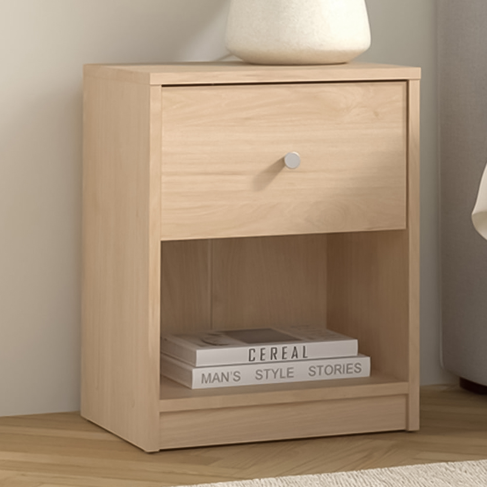Furniture To Go May Single Drawer Jackson Hickory Oak Bedside Table Image 1