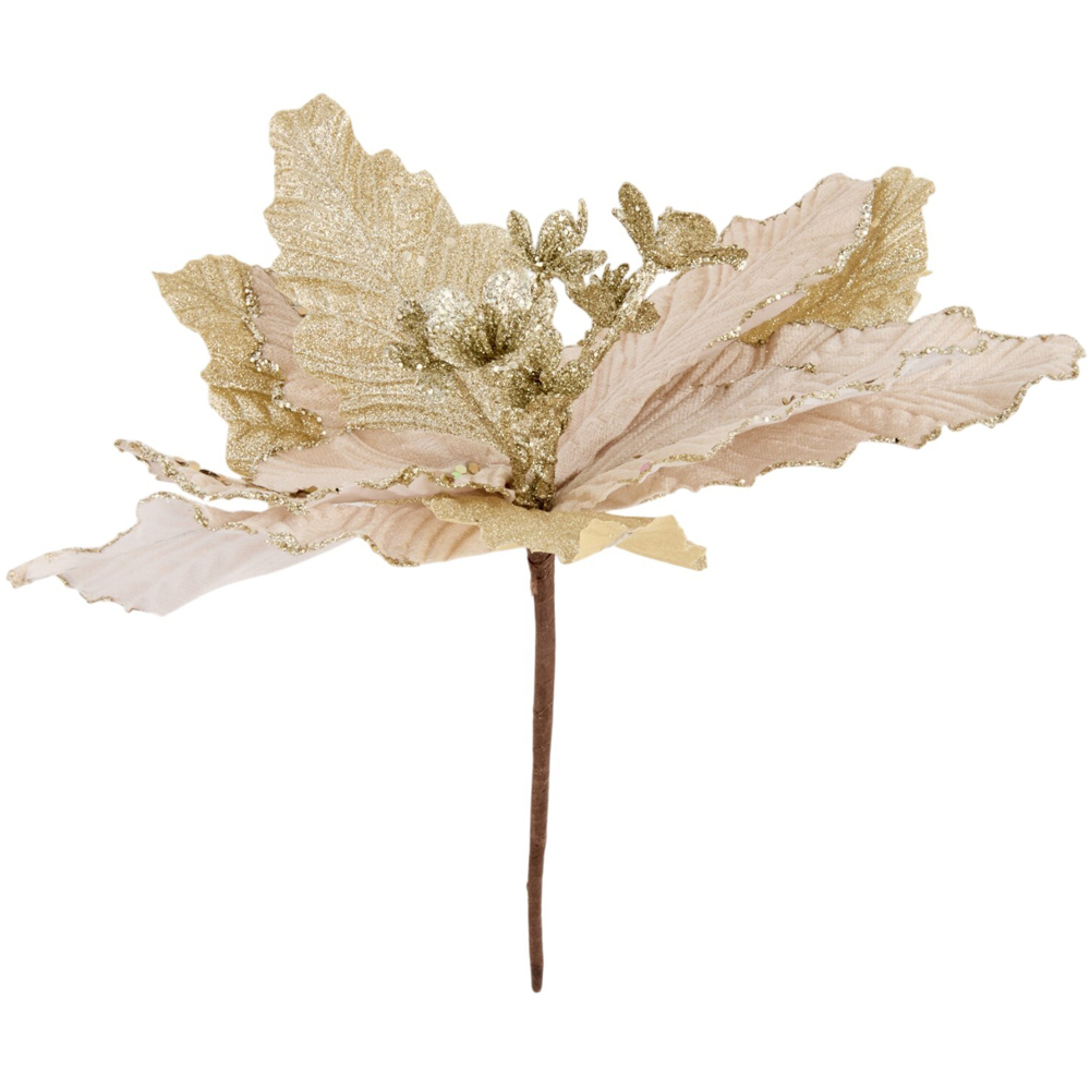 Decorative Poinsettia Mink Image 1