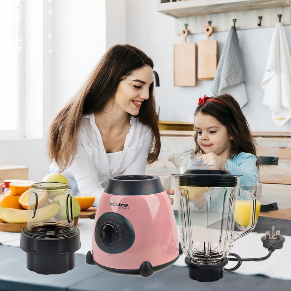 Alivio Bistro Chef 2-in-1 Pink Mixer Blender 850W Image 6