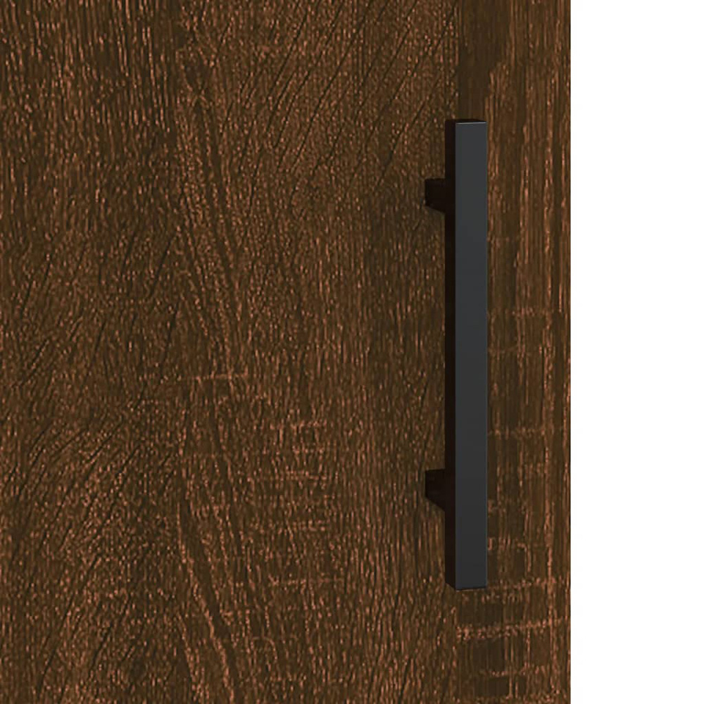 vidaXL 2 Door Brown Oak Wall Mounted Storage Cabinets 2 Pack Image 8