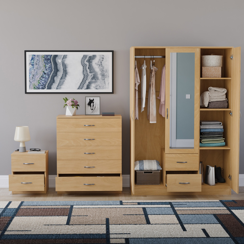 VIDA DESIGNS Riano Pine 3 Piece Bedroom Furniture Set Image 3