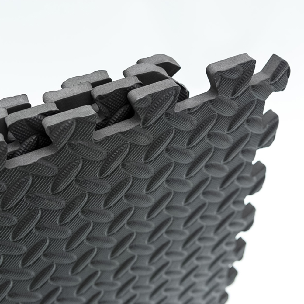 Shatchi Black Interlocking EVA Floor Tiles 60 x 60cm 8 Pack Image 3