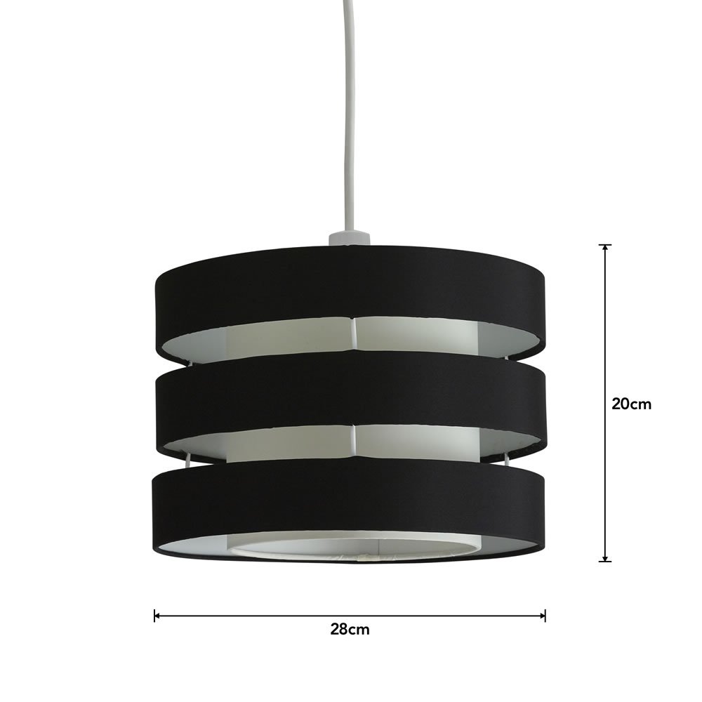Wilko Double Layer Black and White Light Shade Image 5