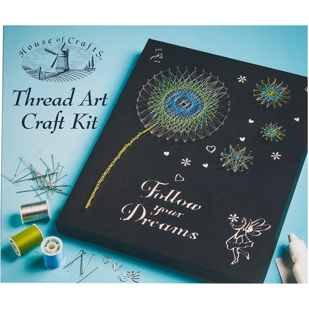 House of Crafts Multicoloured Thread Art Craft Kit Image 1