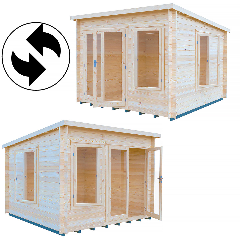 Shire Emneth 10 x 10ft Double Door Pressure Treated Log Cabin Image 5