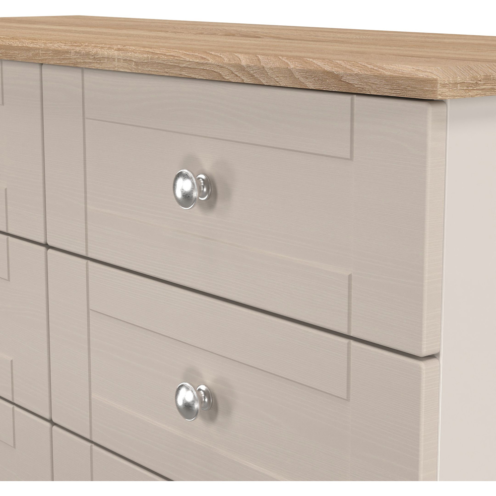 Crowndale Sussex 6 Drawer Kashmir Ash and Bardolino Oak Wide Chest of Drawers Ready Assembled Image 6
