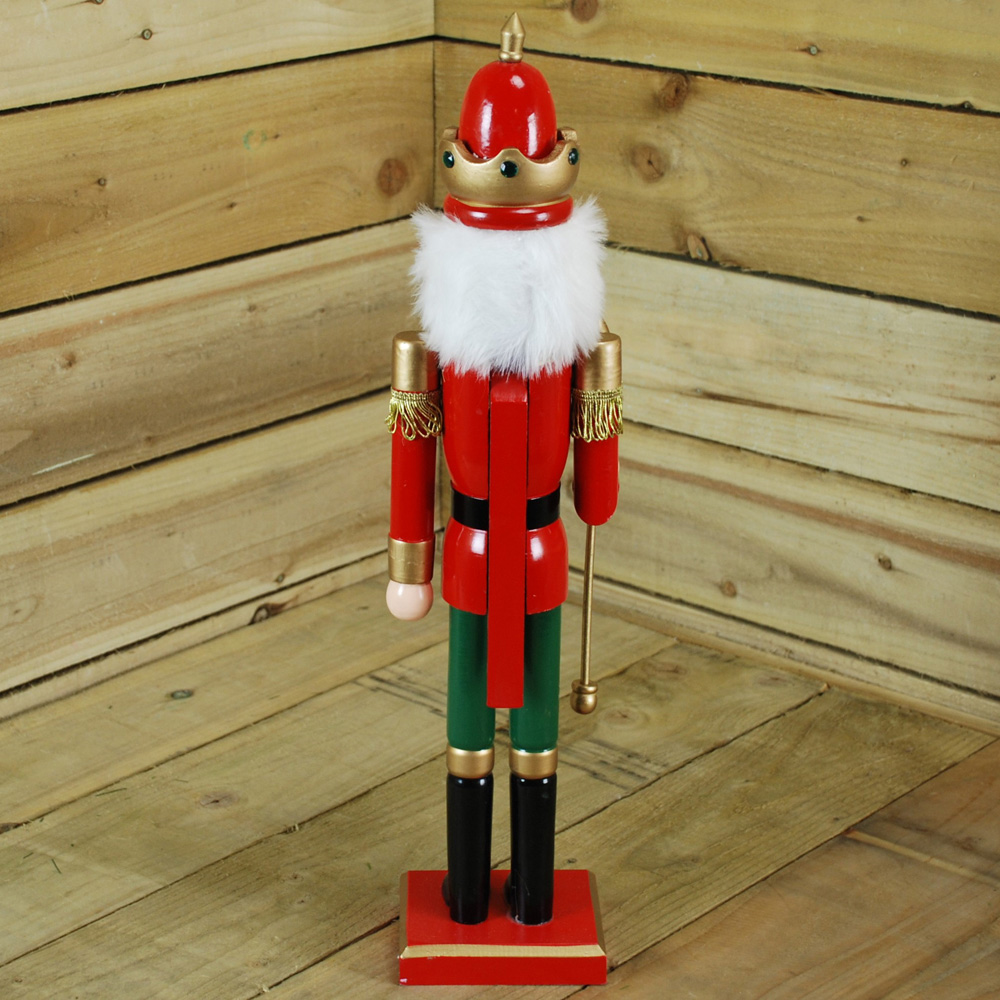 Samuel Alexander Wooden Nutcracker Soldier Decoration with Red Jacket and Green Trousers Image 4