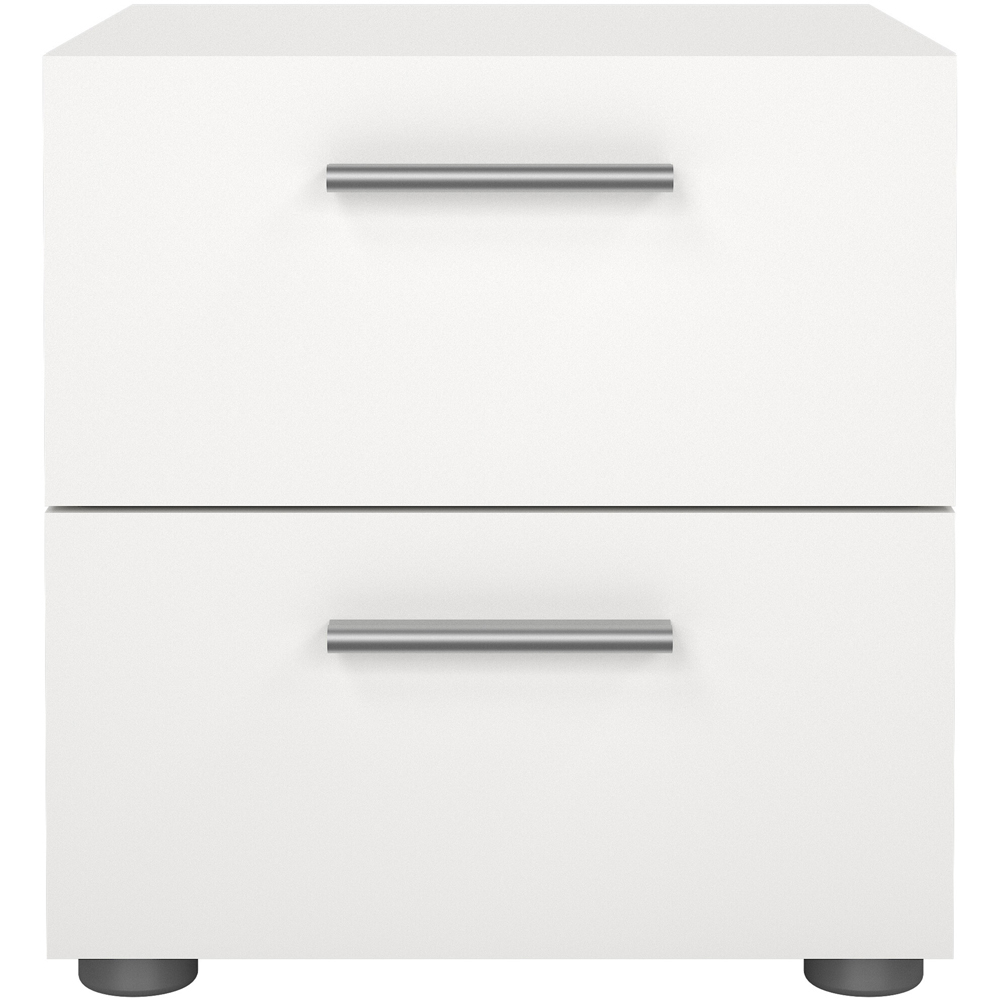 Florence 2 Drawer White Bedside Table Image 3