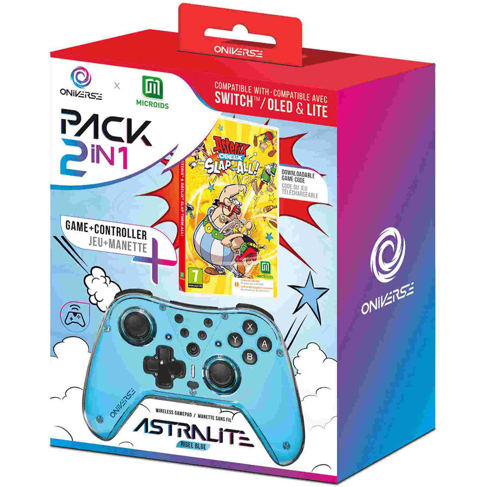 Oniverse Astralite Asterix and Obelix Slap Them All Nintendo Switch Blue Wireless Gaming Controller Image 3
