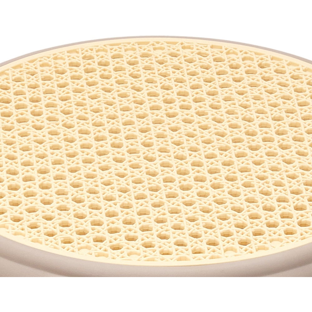 Living and Home Beige Plastic Backless Stacking Stool 6 Pack Image 6