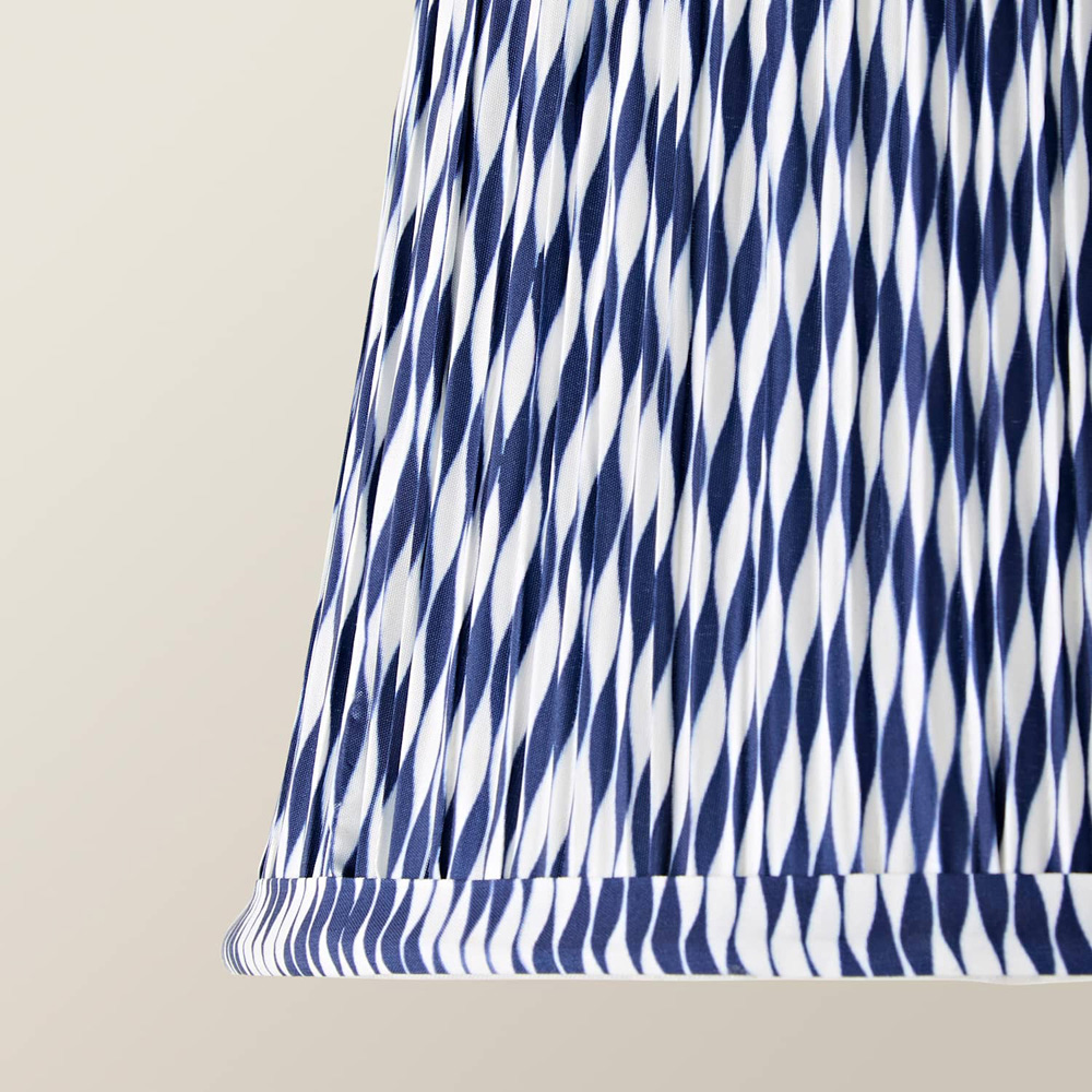 ValueLights Saffira Navy Chevron Pleated Tapered Small Lamp Shade 25cm Image 3