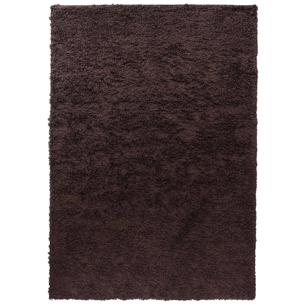 Desire Rugs Oxford Brown Plain Shaggy Rug 200 x 290cm Image 1