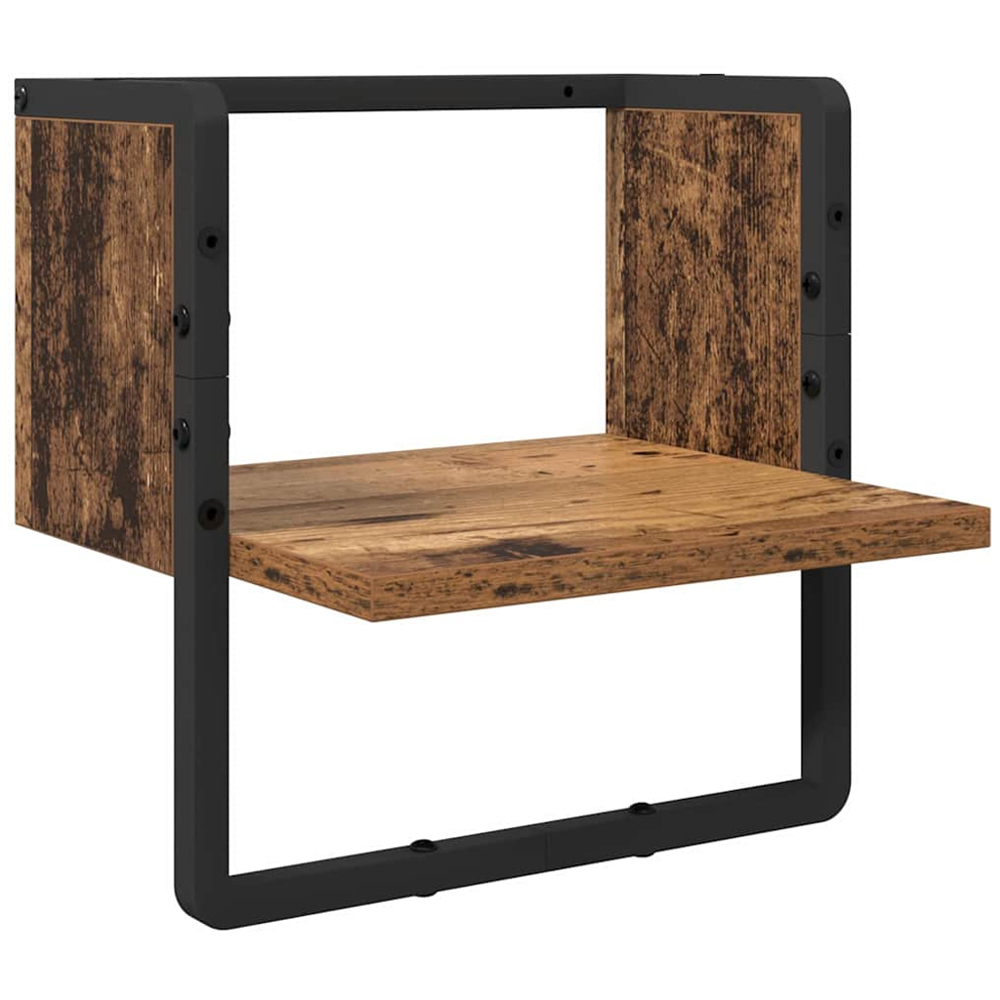 vidaXL 5 Shelf Old Wood Wall Shelf Set of 4 Image 6