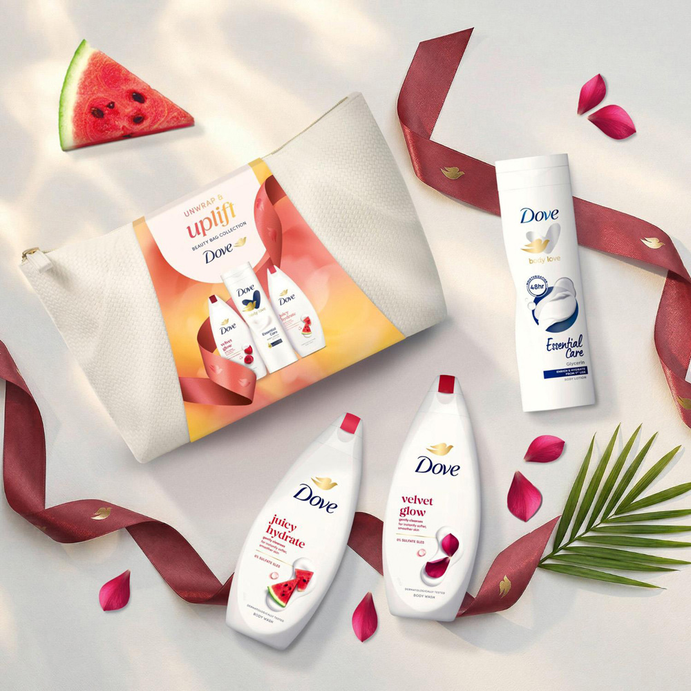 Dove Uplift Beauty Bag Gift Set 3 Piece Image 3