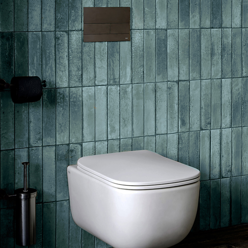 Top Ceramics Metro Brick Sage Gloss Flat Bumpy Ceramic Wall Tile 65 x 250mm 0.82sqm Image 1