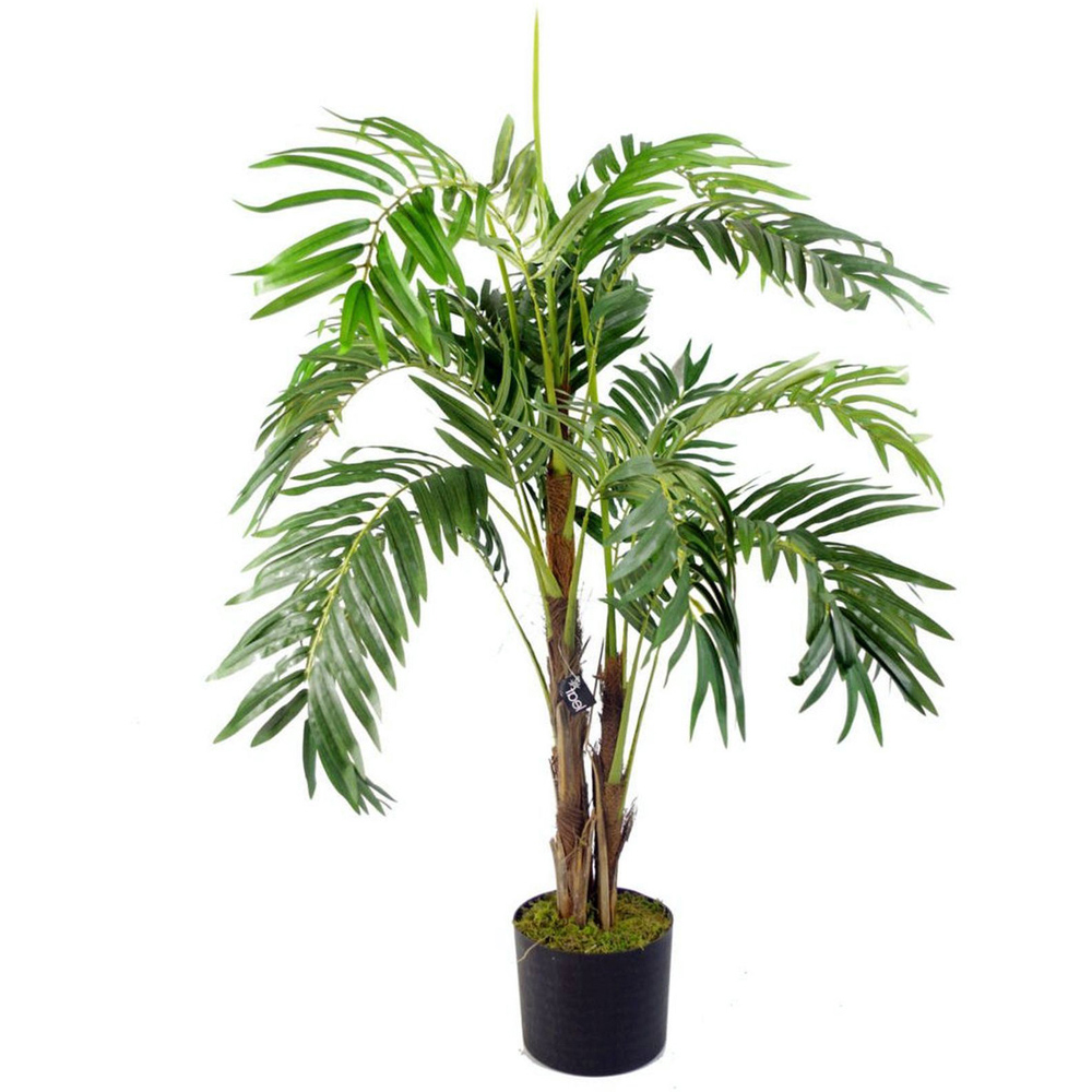 Leaf Areca Palm Artificial Tree Pot with Moss Covered Finish 4ft Image