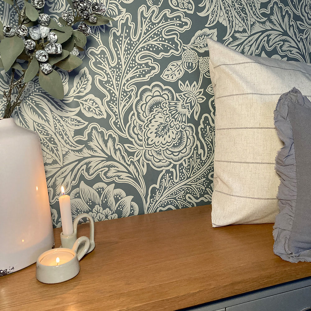 Belgravia Decor Fernhurst Floral Trail Green Wallpaper Image 3