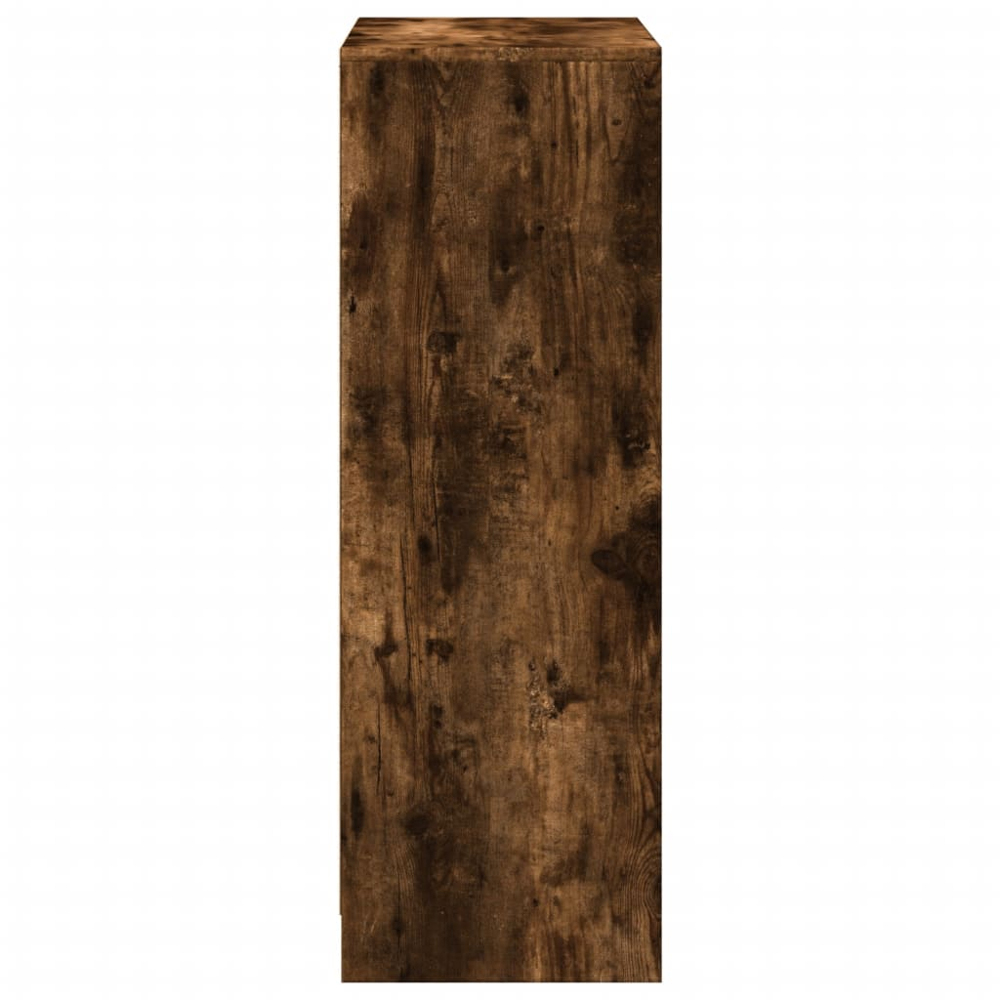 vidaXL 2 Door Single Shelf Smoked Oak Sideboard with RGB LED Lights Image 8