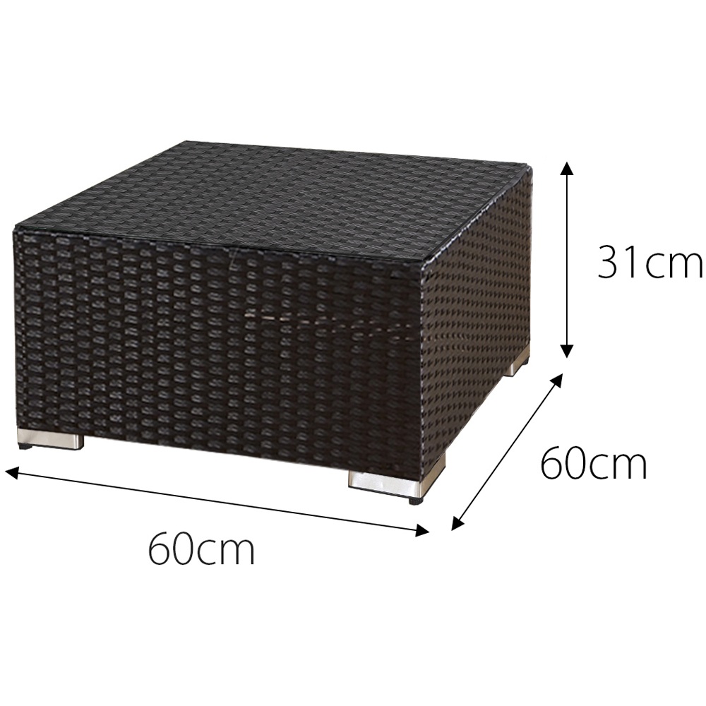 Oseasons Acorn 5 Seater Black Rattan Lounge Sofa Set Image 6