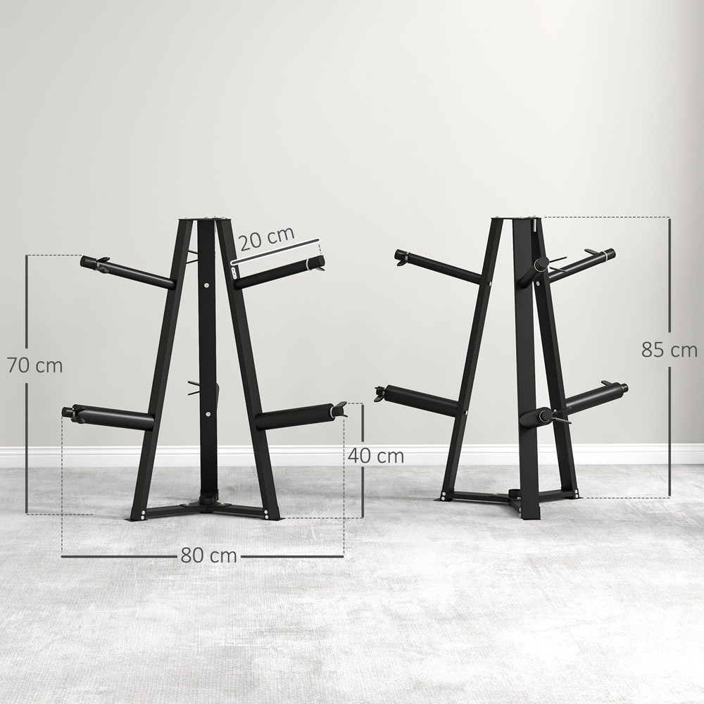 SPORTNOW Weight Tree Rack with 6 Fasten Clamps Image 7