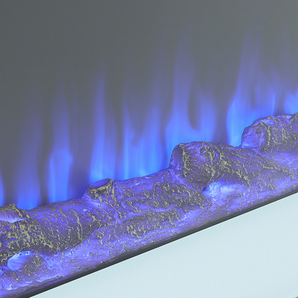 Living and Home White Wall Mounted Electric Fireplace Image 5
