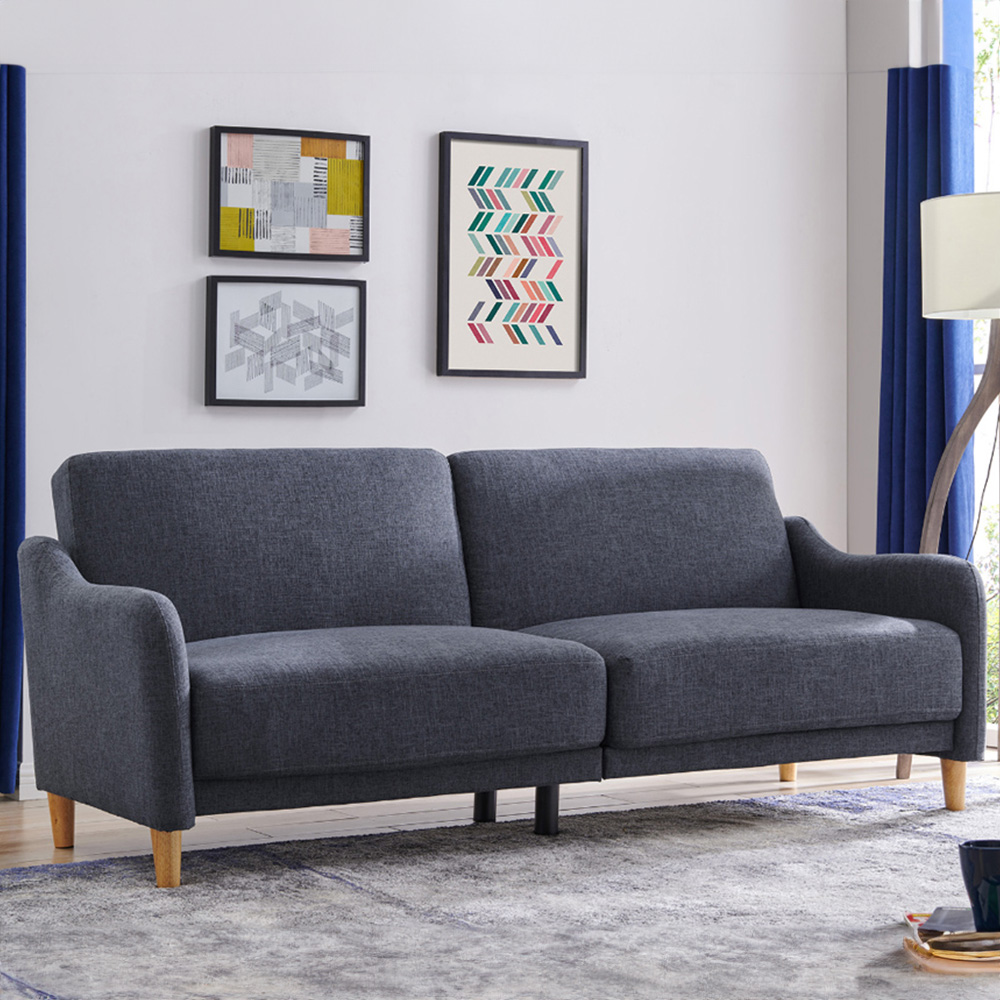 Home Detail Armstrong Double Sleeper Grey Fabric Sofa Bed Image 1