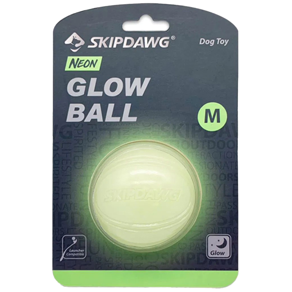 Skipdawg Neon Glow Dog Toy Ball Image