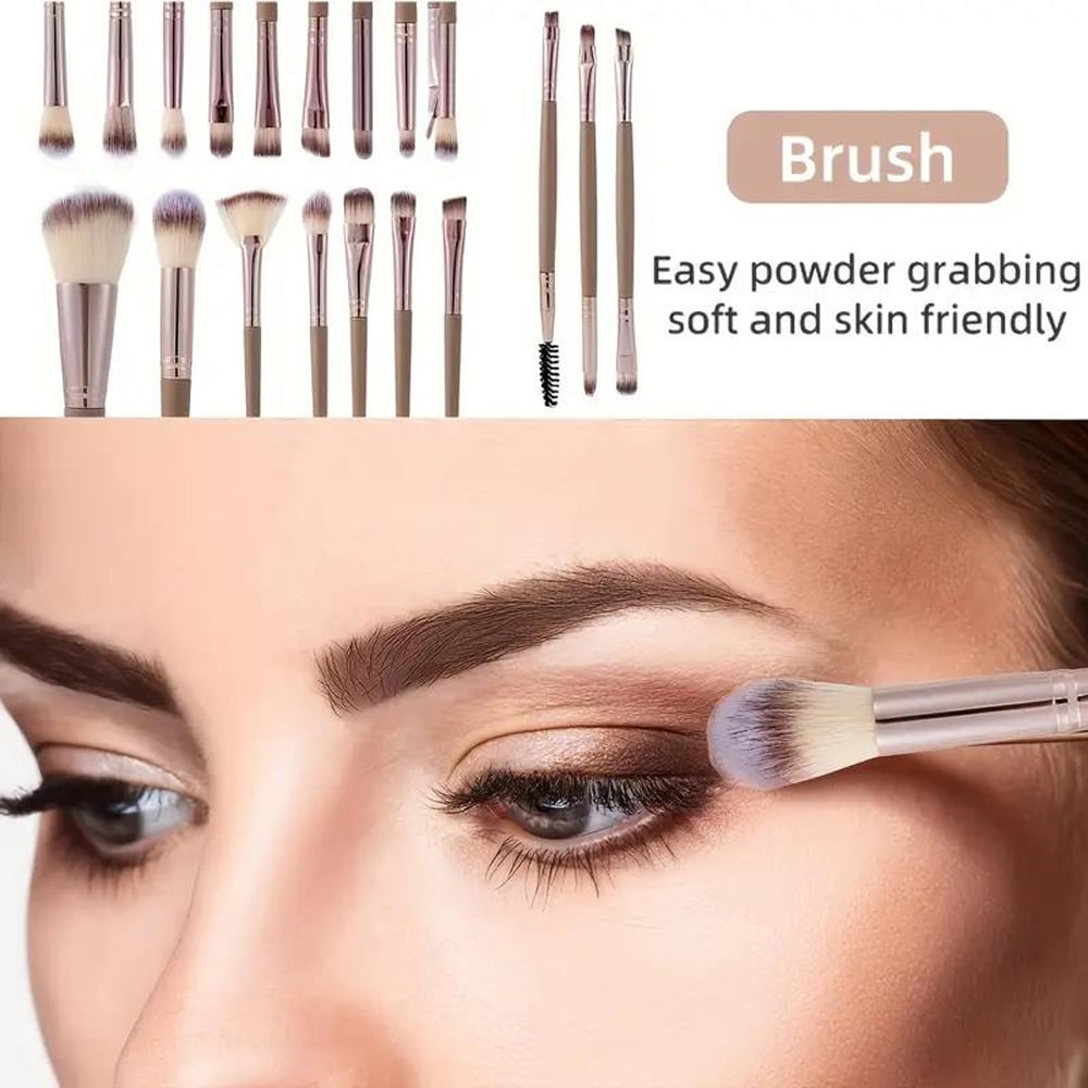 Dyzi Brown 40 Piece Complete Makeup Brush and Beauty Blender Set Image 2