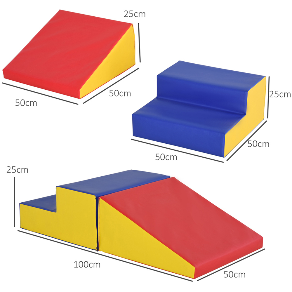 Tommy Toys Kids Red Soft Foam Climb and Crawl Playset 2 Piece Image 7