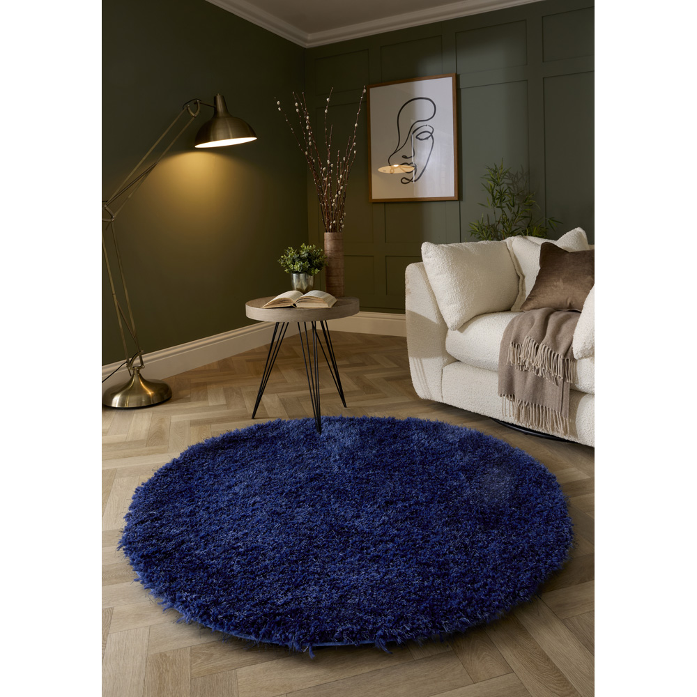 Origins Chicago Indigo Round Rug 133cm Image 2