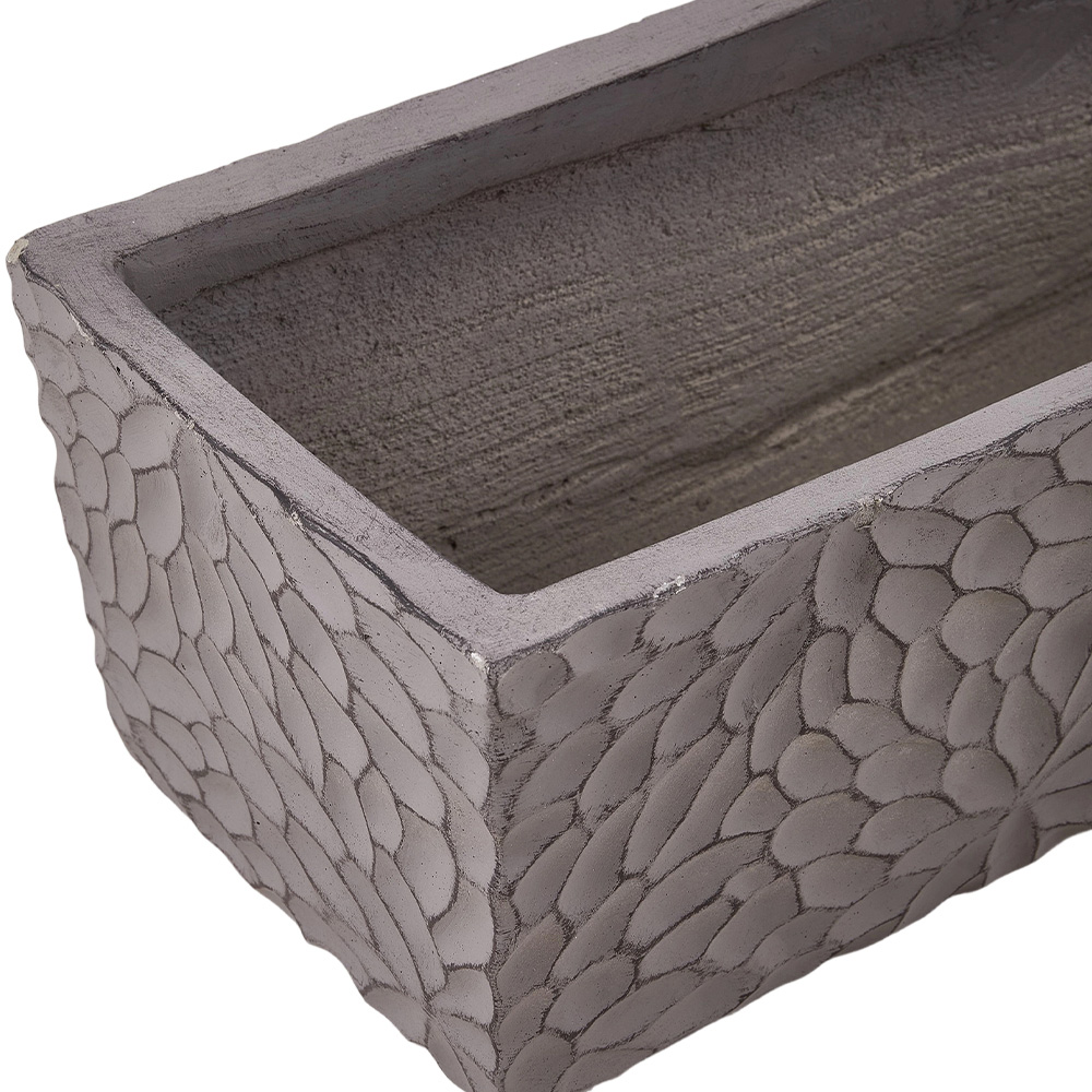 Living and Home Charcoal Grey Rectangle Cement Planter with Drainage Living and Home Charcoal Grey Rectangle Cement Planter with Drainage