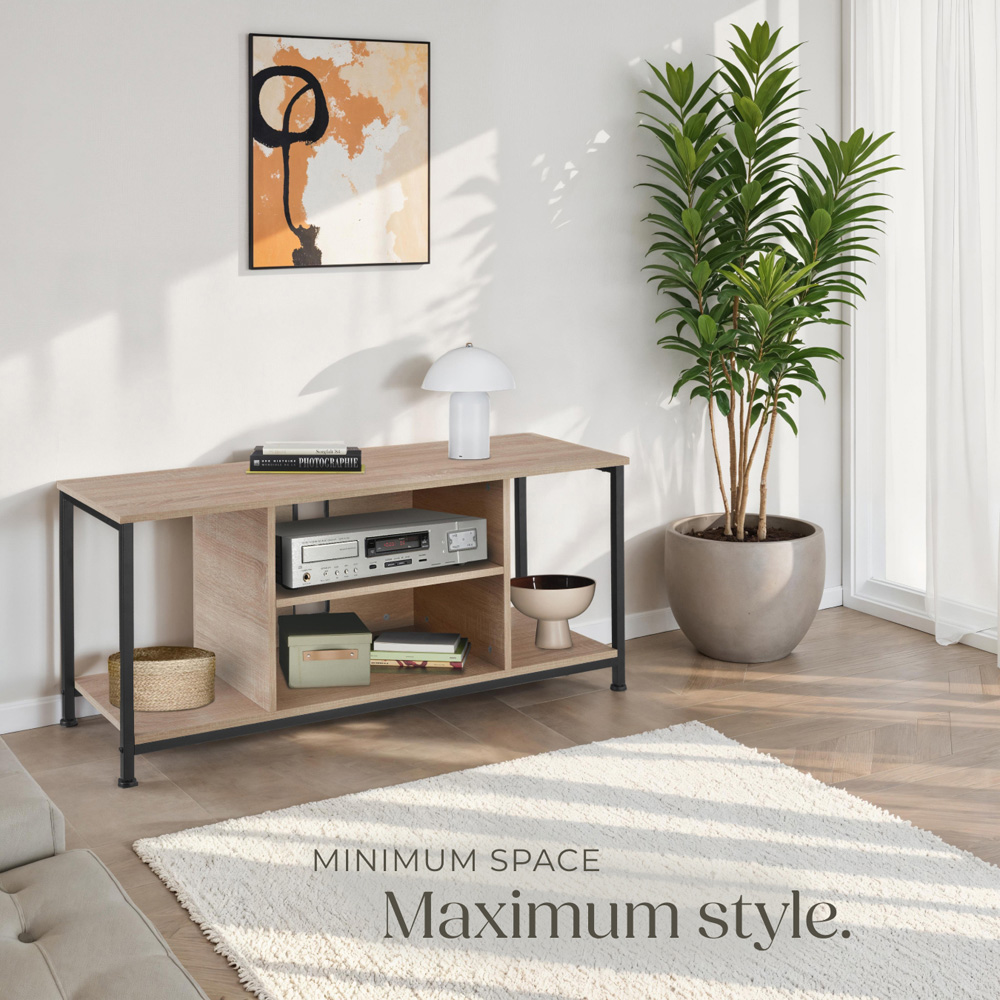 Tectake 4 Shelf Sonoma Oak TV Stand Image 8