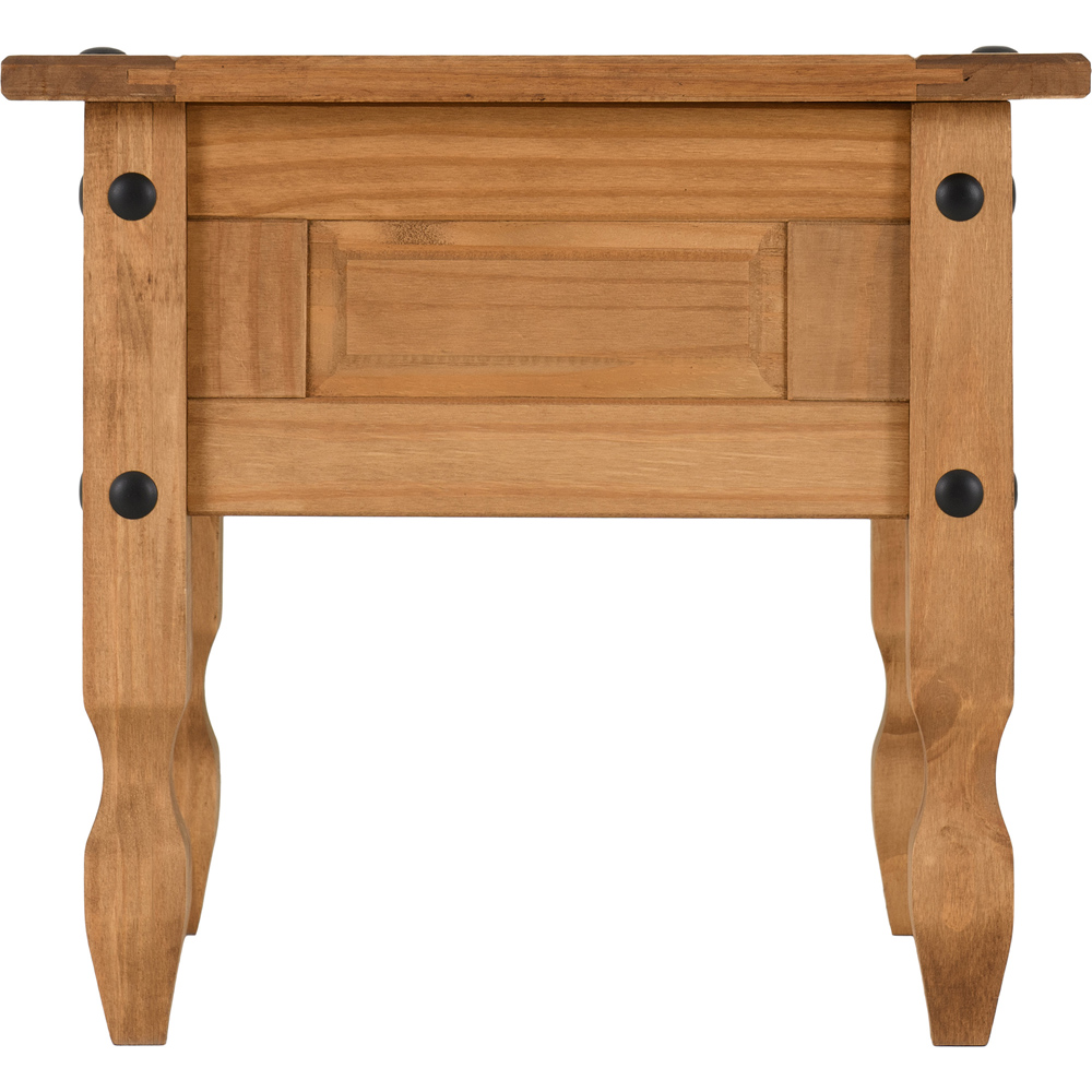 Seconique Corona Single Drawer Distressed Waxed Pine Lamp Table Image 5