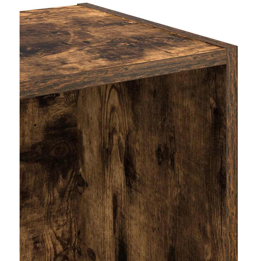 vidaXL 4 Shelf Smoked Oak Bookcase Image 8