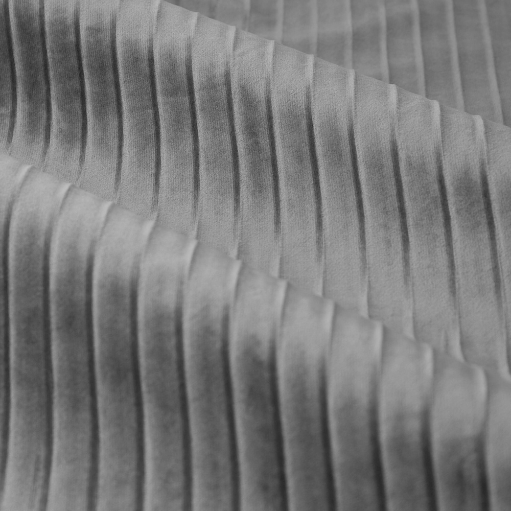 Paoletti Corinthian Grey Velvet Eyelet Curtains 229 x 137cm Image 5