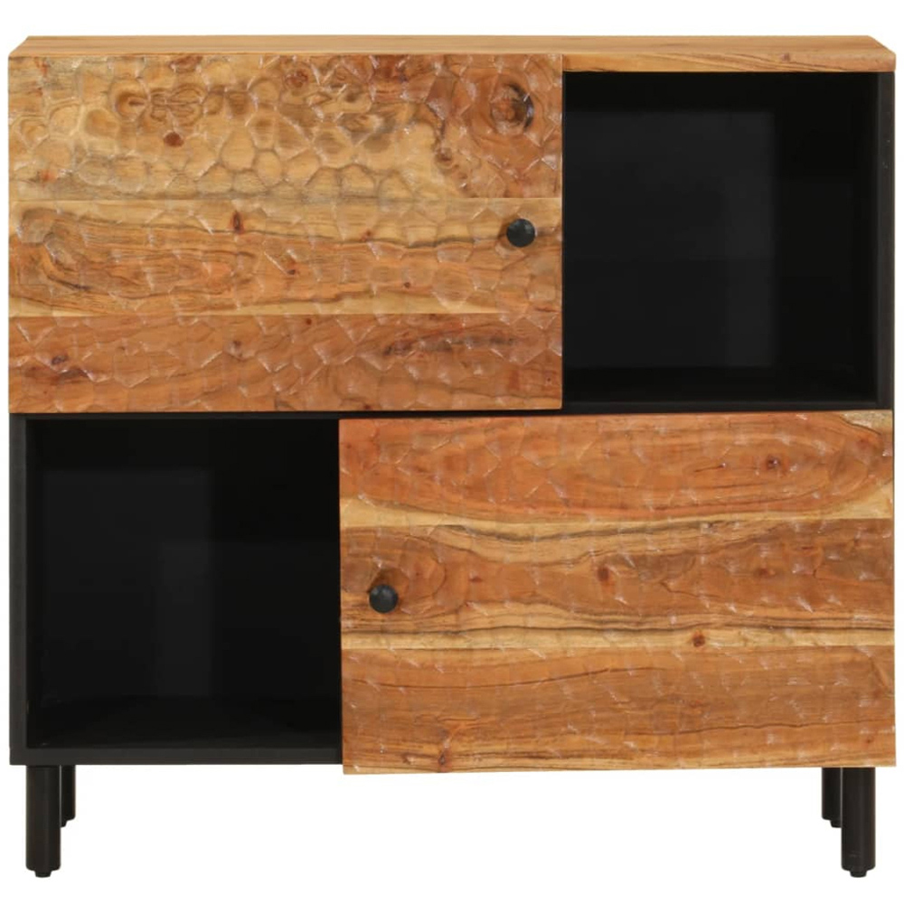 vidaXL 2 Door Solid Acacia Wood Side Cabinet Image 4