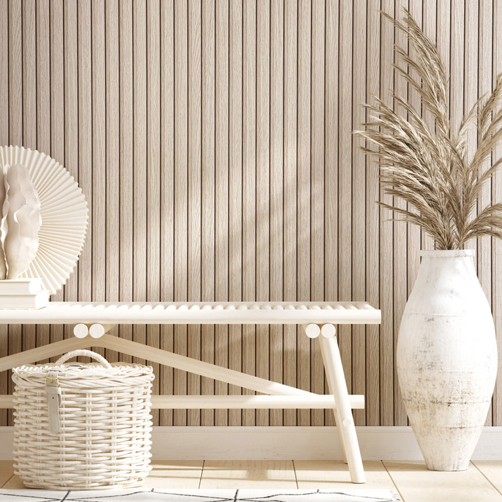 Galerie Industrial Effects Panelled Light Brown and Cream Wallpaper Image 4