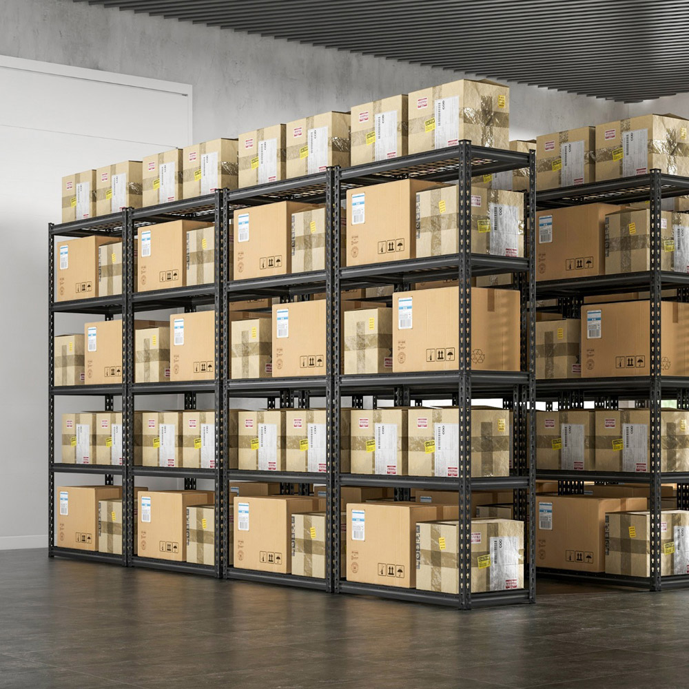 Costway 5 Shelf Black Heavy Duty Wire Shelving Unit Image 7